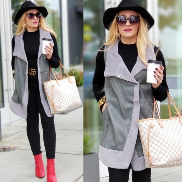 MODA ME COUTURE Jackets & Blazers - CHIC DOLLS Women's Vegan Leather Vest - Gray -